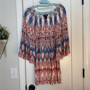 Ali Miles Boho Print Tunic Top